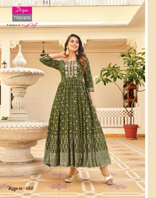 Diya Trends Poosh Vol 1 Rayon  Fancy Designer Gown Collection